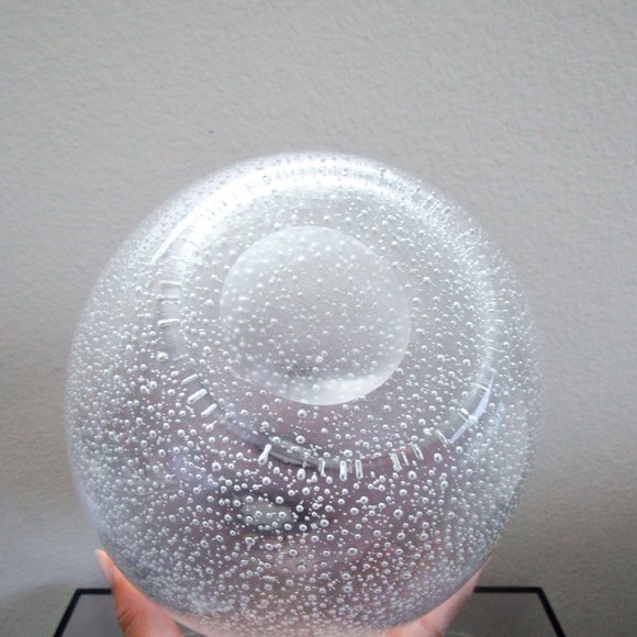 Gorgeous Glass Bubble Vase Decorative Vase Home Accent Large Collectable Art - Picture 7 of 10
